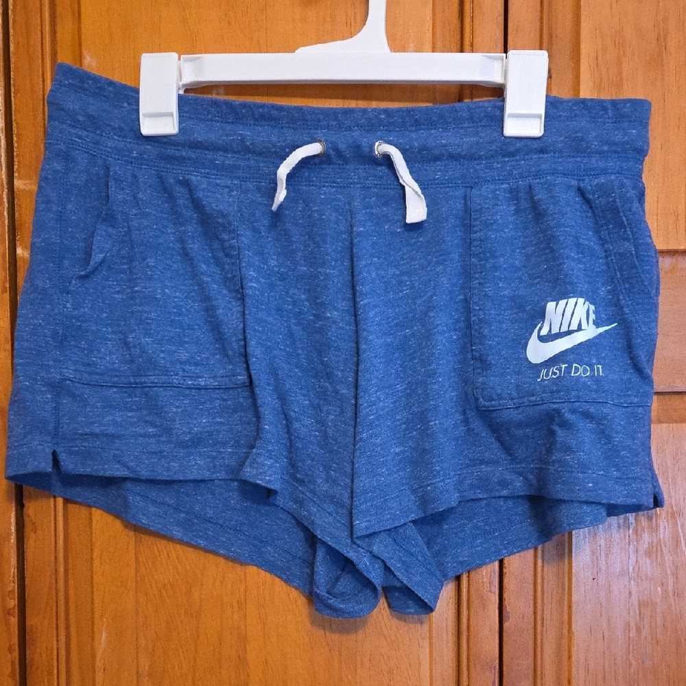 Nike Women's Heathered Blue Athletic Shorts